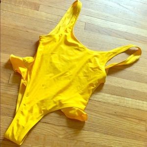 flattering yellow one piece
